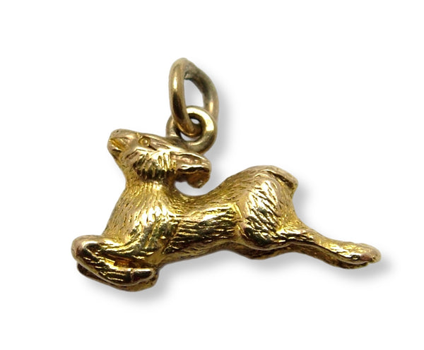 Vintage 1950's Solid 9ct Gold Leaping Goat Charm Gold Charm - Sandy's Vintage Charms