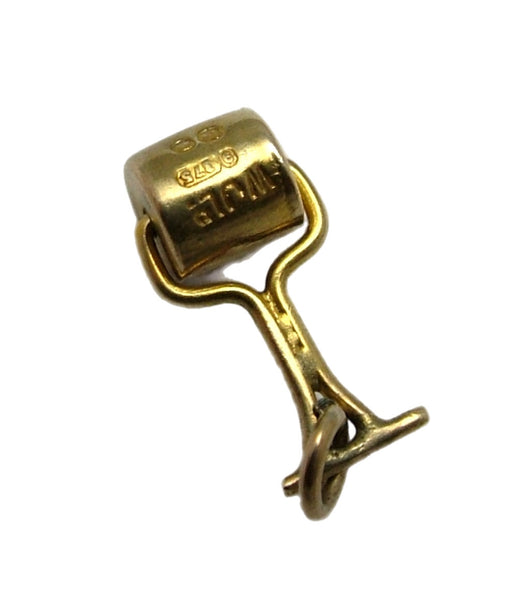 Teeny Tiny Vintage 1940's 9ct Gold Garden Roller Charm HM 1948 Gold Charm - Sandy's Vintage Charms