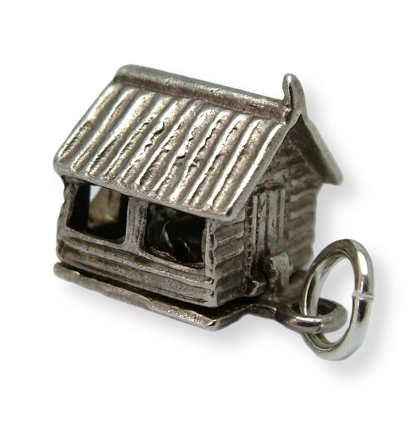 Vintage 1970's Silver Opening Garden Shed Charm Roller & Hose Inside Silver Charm - Sandy's Vintage Charms