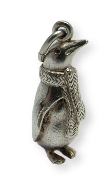 Vintage 1960's Solid Silver Penguin with Scarf Charm Silver Charm - Sandy's Vintage Charms