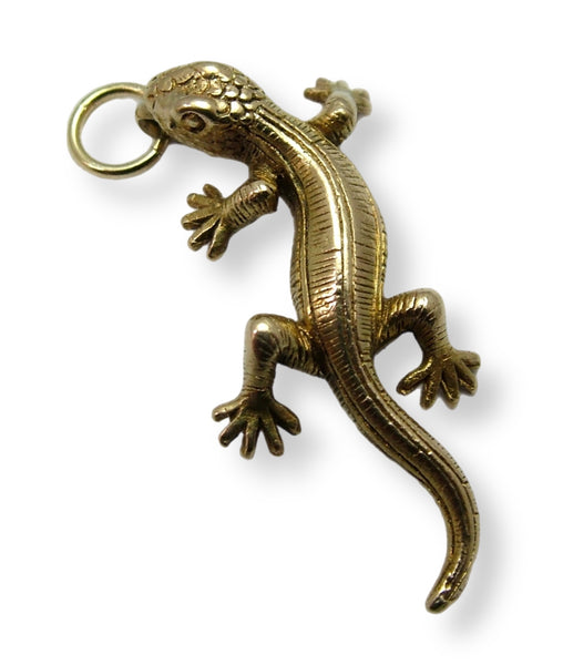 Large Vintage 1950's Solid 9ct Gold Lizard Charm HM 1959