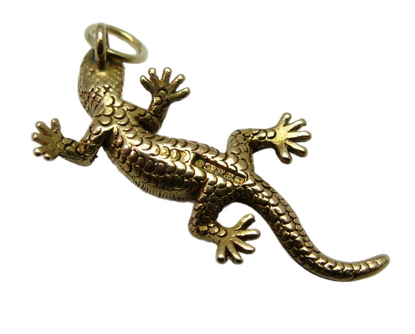 Large Vintage 1950's Solid 9ct Gold Lizard Charm HM 1959 Gold Charm - Sandy's Vintage Charms