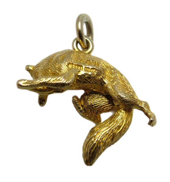 Vintage 1960’s Solid 9ct Gold Cowering Fox Charm by Alabaster & Wilson HM 1962 Gold Charm - Sandy's Vintage Charms