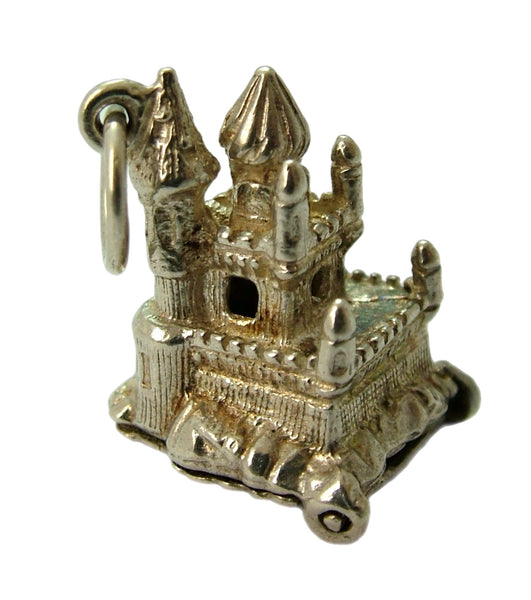 Vintage 1970's Silver Opening Castle Charm Sleeping Beauty Inside by C