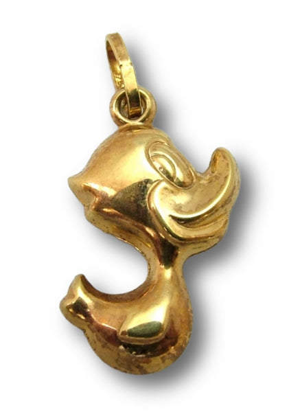 Small Vintage 1980's 9ct Gold Hollow Duck Charm Gold Charm - Sandy's Vintage Charms