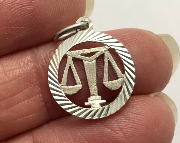 Vintage 1990’s Silver Zodiac Disc Charms Full Set of all 12 Signs Silver Charm - Sandy's Vintage Charms