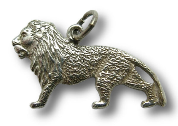 Vintage 1960's Silver Flat Backed Lion Charm Silver Charm - Sandy's Vintage Charms