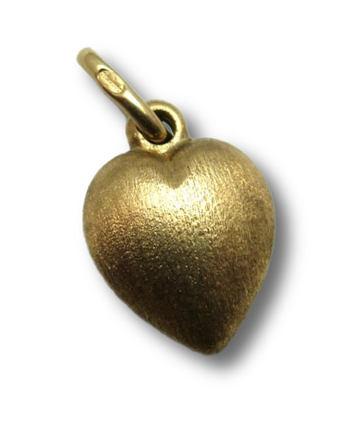 Small Vintage 1980’s Hollow 9ct Gold Textured Heart Charm Gold Charm - Sandy's Vintage Charms