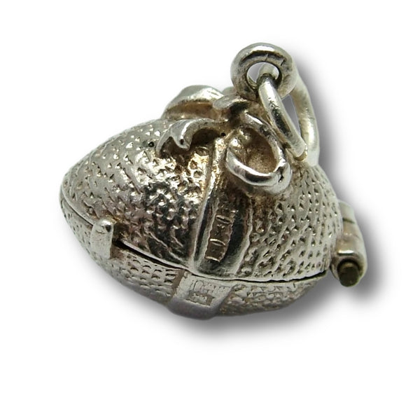 Vintage 1960's Silver Opening Nuvo Easter Egg Charm Chick Inside Silver Charm - Sandy's Vintage Charms