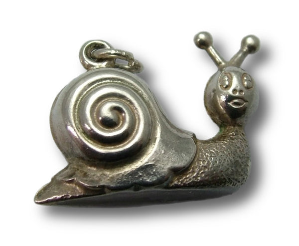 Vintage 1970's Silver Hollow Snail Charm HM 1976 Silver Charm - Sandy's Vintage Charms