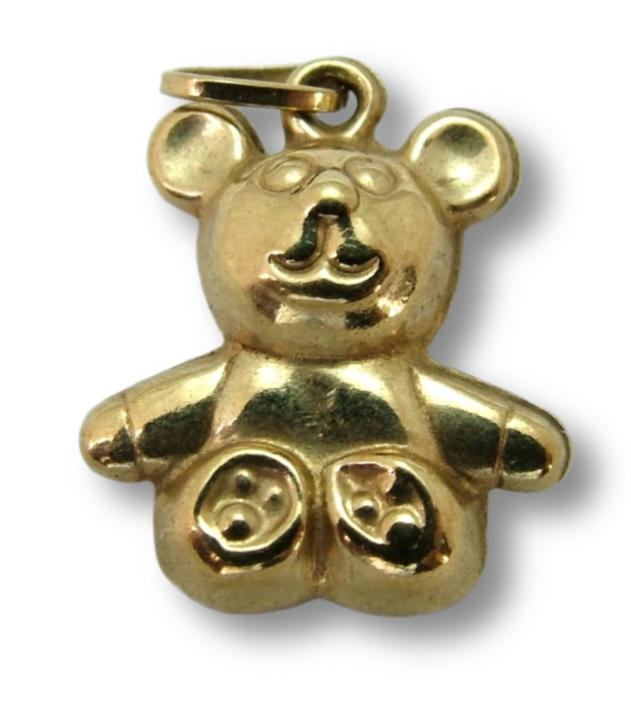 Vintage 1980's Italian Hollow 9ct Gold Sitting Teddy Bear Charm Gold Charm - Sandy's Vintage Charms