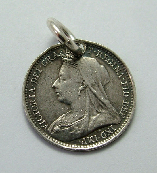 Antique Victorian Silver Pictorial Love Token Coin Charm Engraved with a PAINT PALETTE & WILLIE Love Token - Sandy's Vintage Charms