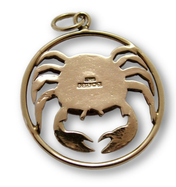 Vintage 1970's 9ct Gold Cancer Crab Zodiac Charm HM 1972 Gold Charm - Sandy's Vintage Charms