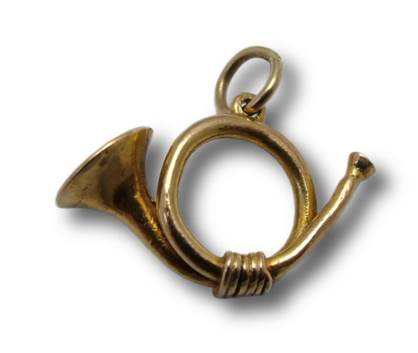 Vintage 1960's Solid 9ct Gold Bugle Charm Gold Charm - Sandy's Vintage Charms