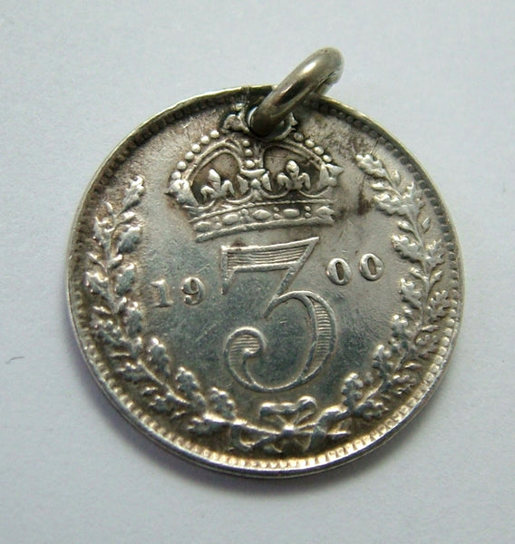 Antique Victorian Silver Engraved Love Token Coin Charm CHUM Love Token - Sandy's Vintage Charms
