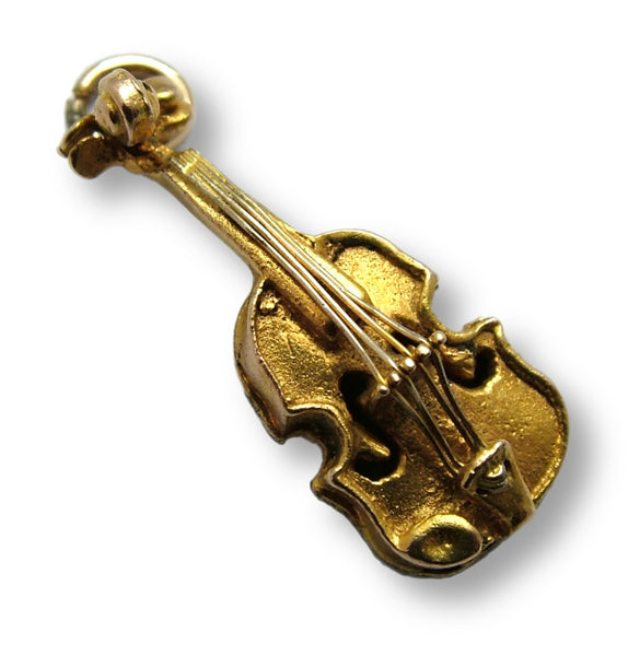 Vintage 1960’s Solid 9ct Gold Violin Charm HM 1969 Gold Charm - Sandy's Vintage Charms