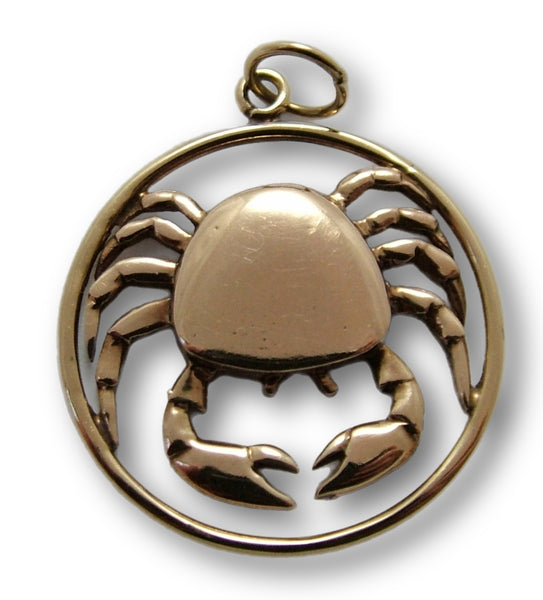 Vintage 1970's 9ct Gold Cancer Crab Zodiac Charm HM 1972 Gold Charm - Sandy's Vintage Charms