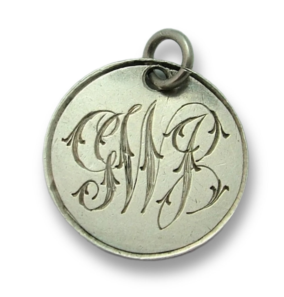 Antique Victorian Silver Engraved Love Token Coin Charm GWB Love Token - Sandy's Vintage Charms