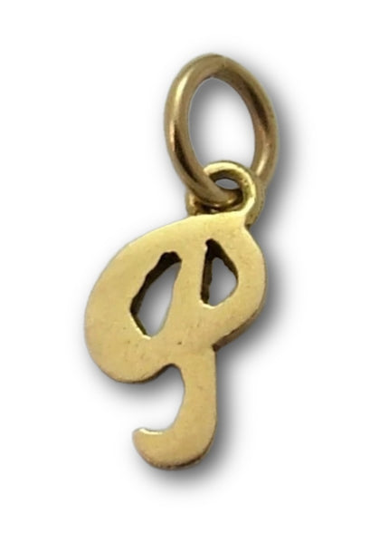 Small Vintage 1980’s Solid 9ct Gold Letter "P" Charm Gold Charm - Sandy's Vintage Charms