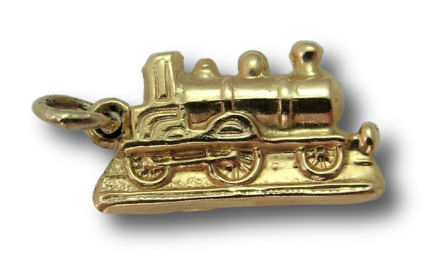 Vintage 1930's 14k 14ct Gold Hollow Steam Train Charm Gold Charm - Sandy's Vintage Charms