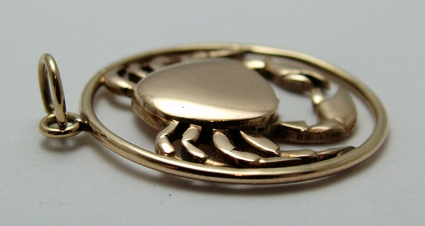 Vintage 1970's 9ct Gold Cancer Crab Zodiac Charm HM 1972 Gold Charm - Sandy's Vintage Charms