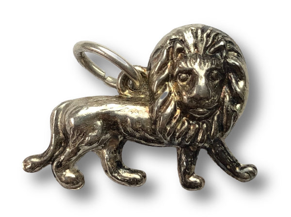 Vintage 1920’s/30's Silver Hollow Lion Charm 1920s-1950s Charm - Sandy's Vintage Charms