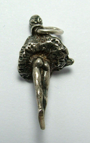 Vintage 1960's Solid Silver Ballet Dancer Charm Showing Her Bottom Silver Charm - Sandy's Vintage Charms