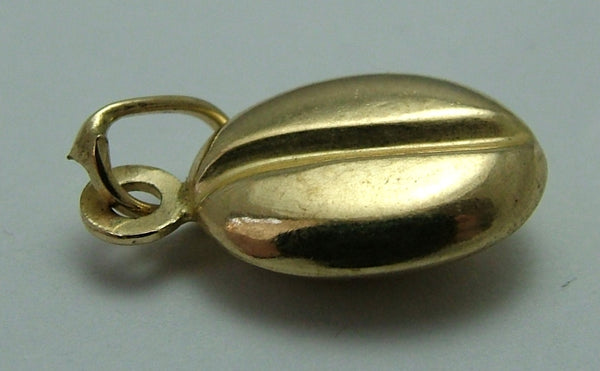 Vintage 1980's Italian Hollow 9ct Gold Coffee Bean Charm Gold Charm - Sandy's Vintage Charms
