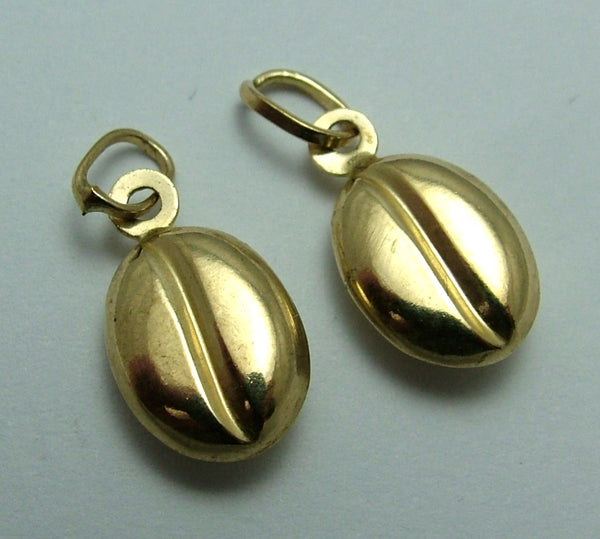 Vintage 1980's Italian Hollow 9ct Gold Coffee Bean Charm Gold Charm - Sandy's Vintage Charms