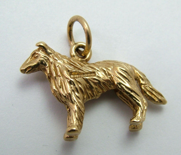 Large Secondhand HM 2003 Solid 9ct Gold Collie Dog Charm Gold Charm - Sandy's Vintage Charms