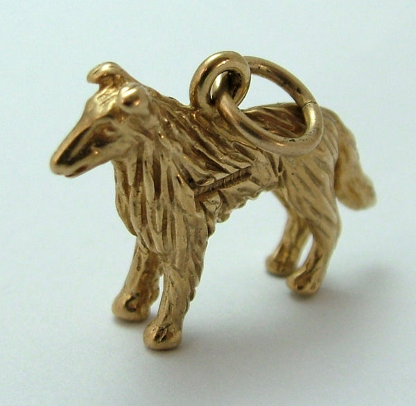 Large Secondhand HM 2003 Solid 9ct Gold Collie Dog Charm Gold Charm - Sandy's Vintage Charms