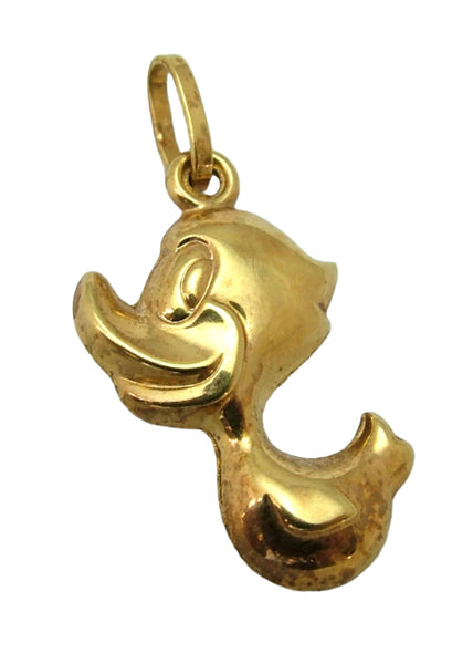 Small Vintage 1980's 9ct Gold Hollow Duck Charm Gold Charm - Sandy's Vintage Charms