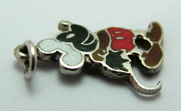 Small Vintage 1950's Silver & Enamel Mickey Mouse Charm Enamel Charm - Sandy's Vintage Charms
