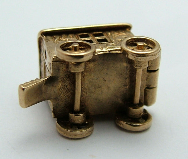 Vintage 1970's 9ct Gold Opening Gypsy Caravan Charm Painted Fortune Teller Inside Gold Charm - Sandy's Vintage Charms