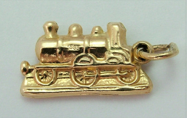 Vintage 1930's 14k 14ct Gold Hollow Steam Train Charm Gold Charm - Sandy's Vintage Charms