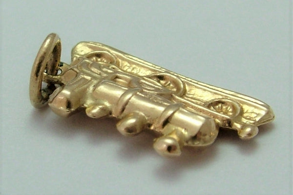 Vintage 1930's 14k 14ct Gold Hollow Steam Train Charm Gold Charm - Sandy's Vintage Charms