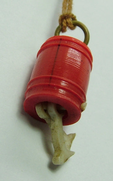 Vintage 1920's Celluloid Japanese Kobe Charm With Pop Out Eyes & Moving Legs 1920s-1950s Charm - Sandy's Vintage Charms