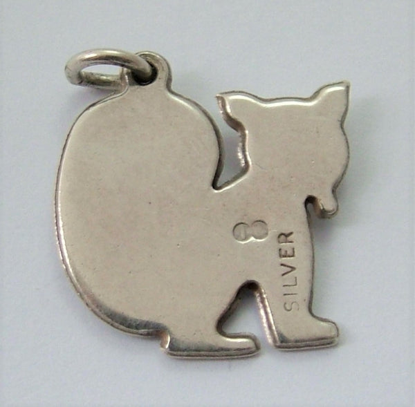 Vintage 1970's Solid Silver Stylised Fox Charm Silver Charm - Sandy's Vintage Charms