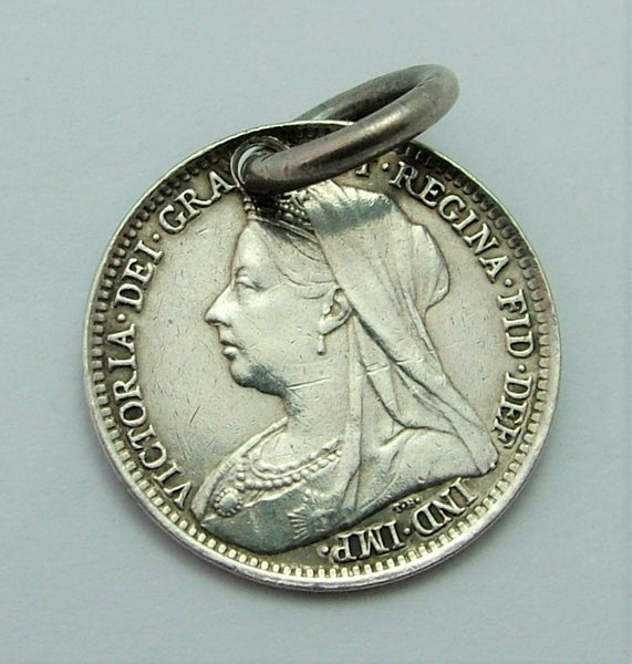 Antique Victorian Silver Engraved Love Token Coin Charm JT&CG Love Token - Sandy's Vintage Charms
