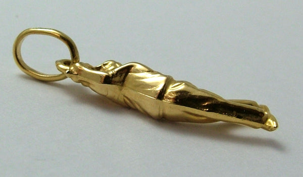 Vintage 1980's 9ct Gold Hollow Golf Player Charm Gold Charm - Sandy's Vintage Charms