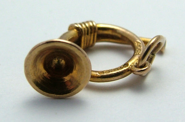 Vintage 1960's Solid 9ct Gold Bugle Charm Gold Charm - Sandy's Vintage Charms