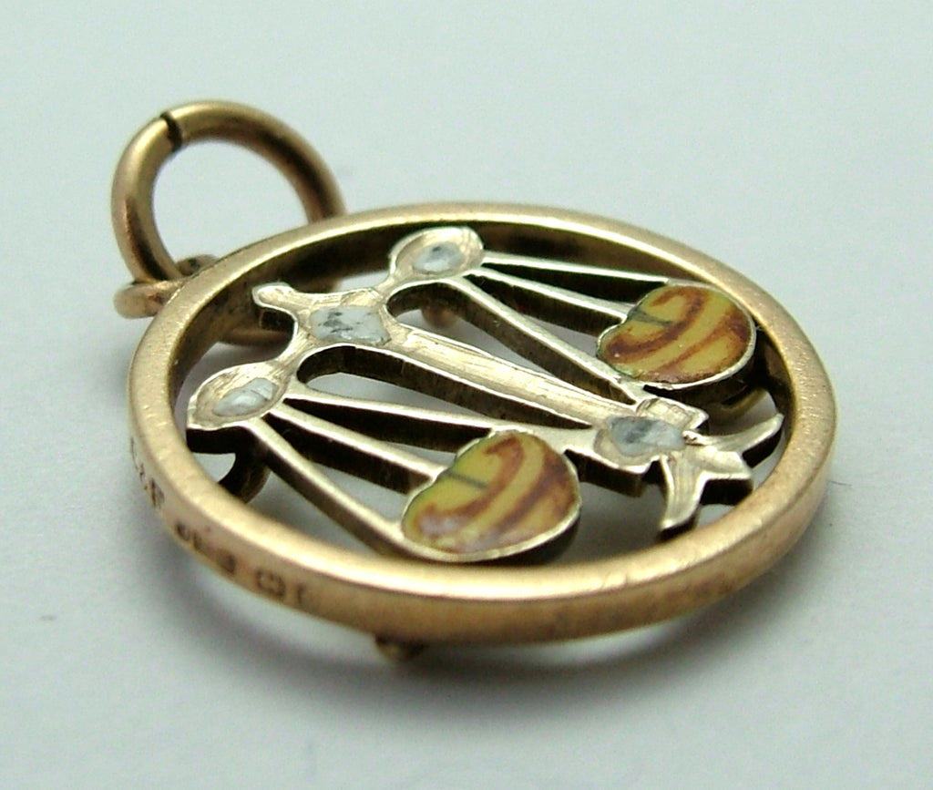 Vintage 1950's 9ct Gold & Enamel Libra Zodiac Disc Charm – Sandy's ...