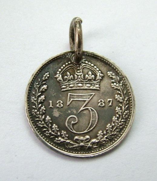 Antique Victorian Silver Engraved Love Token Coin Charm "FWO" Love Token - Sandy's Vintage Charms