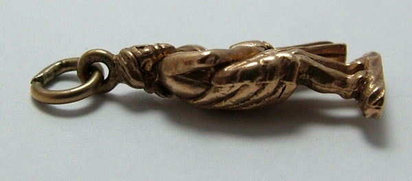 Vintage 1960's Solid 9ct Rose Gold Aquarius Zodiac Charm Gold Charm - Sandy's Vintage Charms