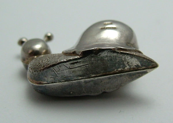 Vintage 1970's Silver Hollow Snail Charm HM 1976 Silver Charm - Sandy's Vintage Charms