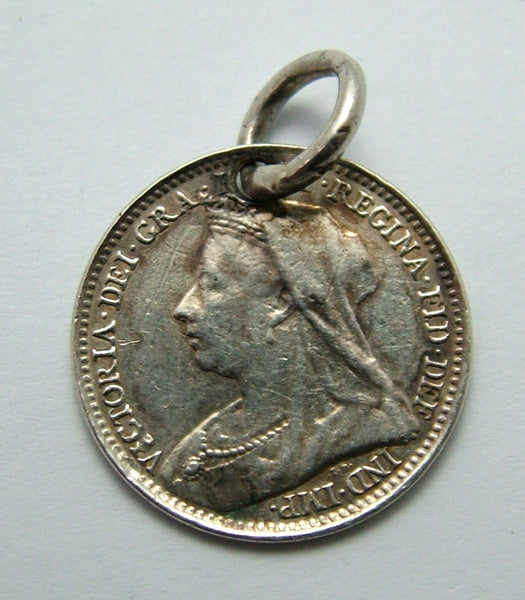 Antique Victorian Silver Engraved Love Token Coin Charm "EMM" Love Token - Sandy's Vintage Charms
