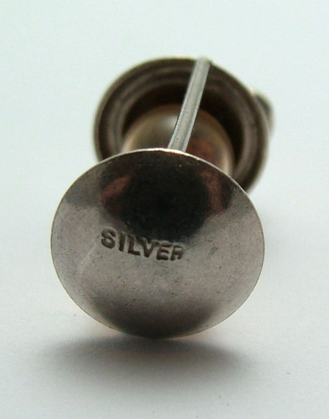 Vintage 1960's Silver Hourglass Egg Timer Charm with Moving Sand Silver Charm - Sandy's Vintage Charms