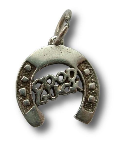 Vintage 1960's Silver Good Luck Horseshoe Charm HM 1967 Silver Charm - Sandy's Vintage Charms