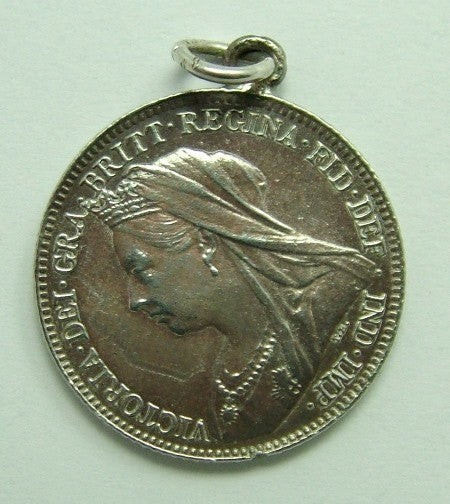 Victorian Silver Engraved Love Token Coin Charm NITA Love Token - Sandy's Vintage Charms